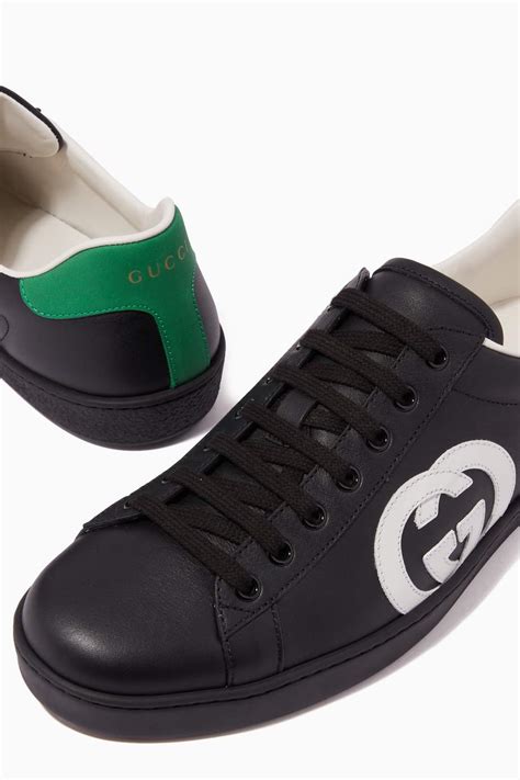 black gucci ace sneakers replica|gucci ace interlocking g.